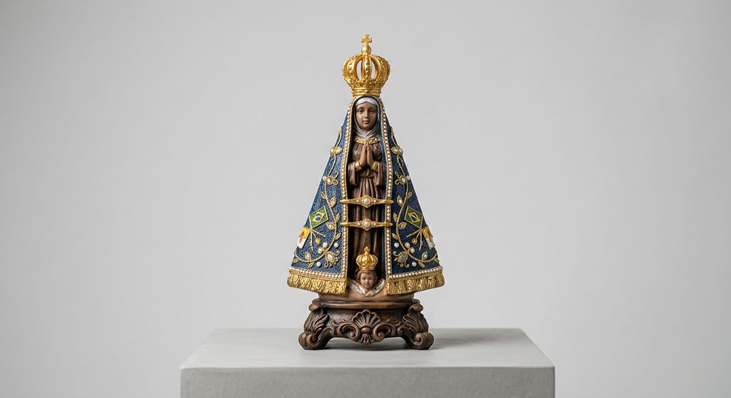 Imagem de N. S. Aparecida em Resina 20 cm
