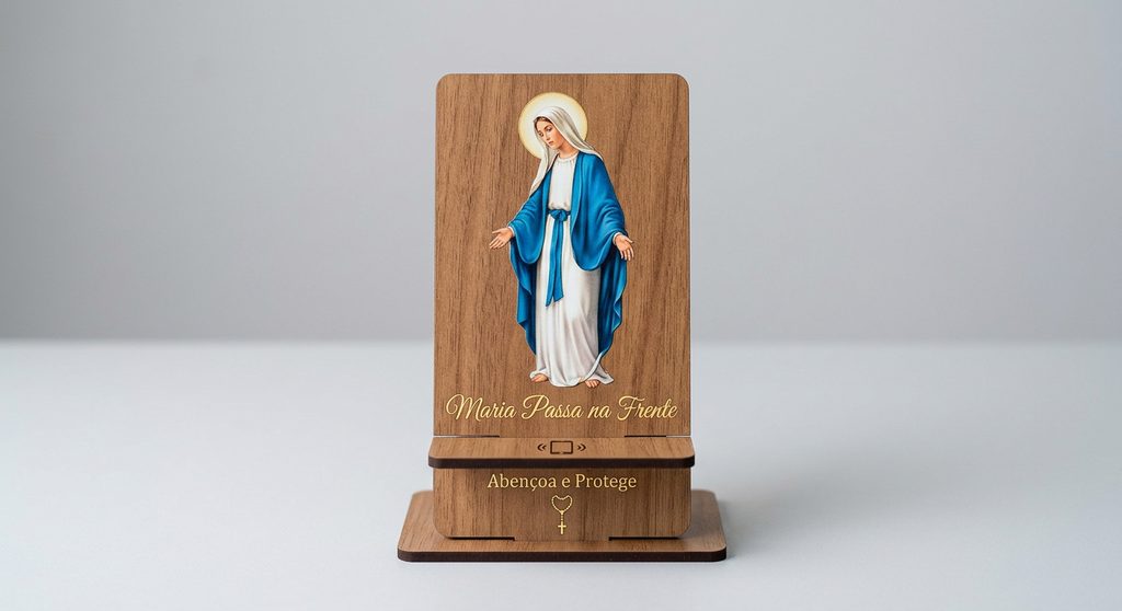 Porta-Celular Maria Passa na Frente em MDF
