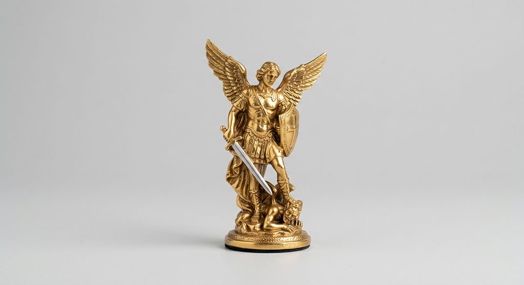 São Miguel Arcanjo para Painel de Carro - Dourado